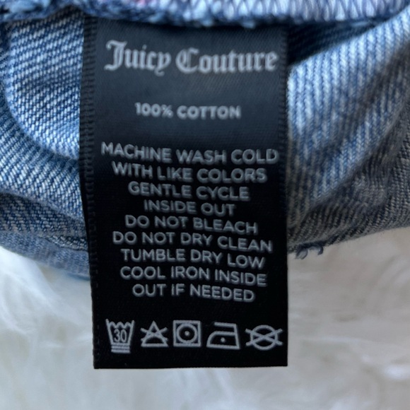 🆕 Juicy Couture Women's Relaxed Fit Tie Dye Denim 100% Cotton Jeans Size 31 Blue - Picture 11 of 13